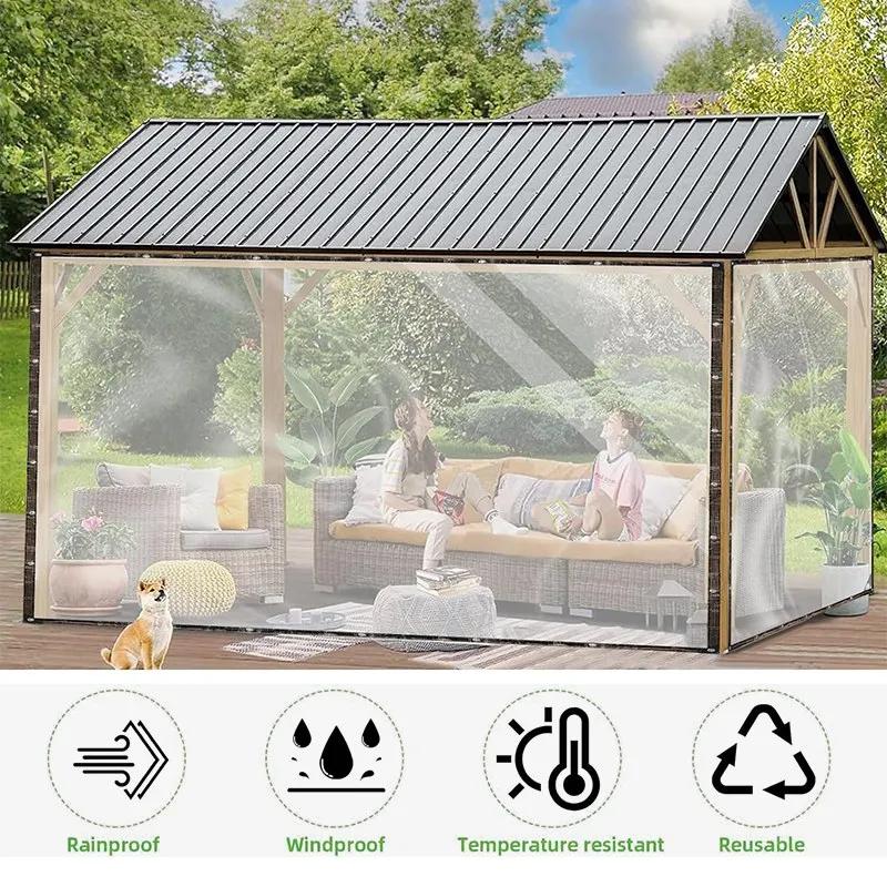 Transparent Rainproof Cloth Greenhouse Film Tarpaulin Car Truck Raincover Clear Waterproof Fence Screen Tent Ground Sheet