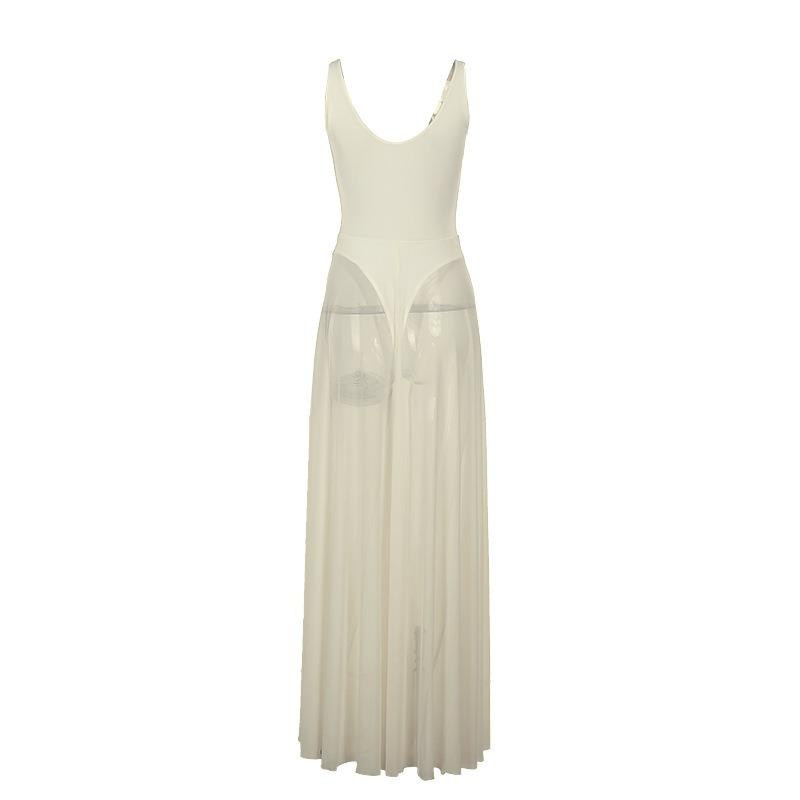 Autumn New Sexy Dress, Celebrity Temperament Vacation Slim Mesh Dress