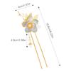 Exquisite Flower Hairpin Handmade Ink Orchid Lotus Tassel Hair Stick For Women Elegant Chinese Style Hanfu Hair Accessories