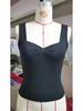 Ziyuan Y2K Spicy Girl Square Neck Backless Camisole - Slim Fit Solid Color Tank Top