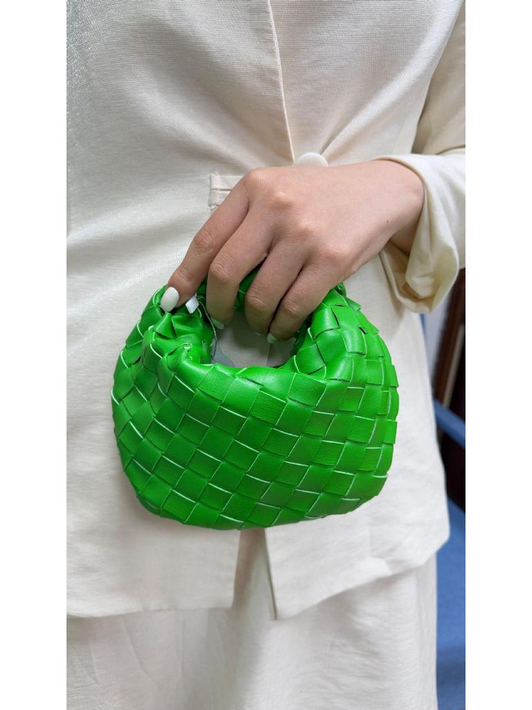 Ručně vyráběné dámské mini knedlíčkové taštičky - elegantní ručně tkaný design croissantu