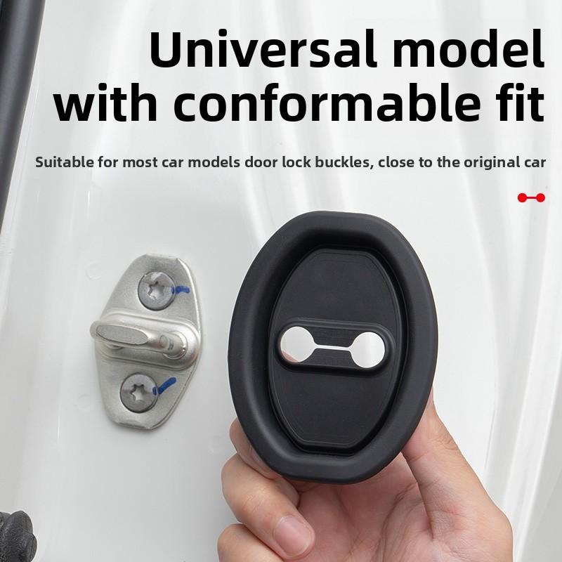 Premium Silicone Car Door Lock Latches Protector Pads Shock Absorbing Anti-Shake Buffer Cushion For BMW Car Interior Decor Acces