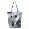 Greyhound Shopping Bags Casual Groceries Women Handbags Animal Dog Graphic Large Capacity Shoulder Bags Portable Foldable Totes
