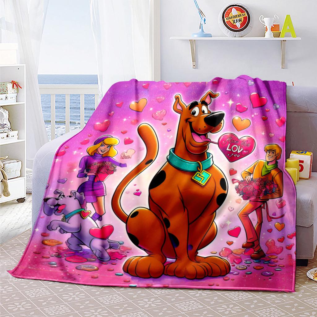 Halloween fantasy comedy adventure cartoon movie Scooby-Doo blanket soft home furnishing nap decoration four seasons warm Sherpa blanket U13