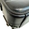 MONCLER Cross body bag leather Horizontal body bag black leather Used