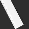 5Piece Black White Plastic Foldable Ruler Set Non Slip Surfaces Precise Centimeter Inch Marking Study Tool