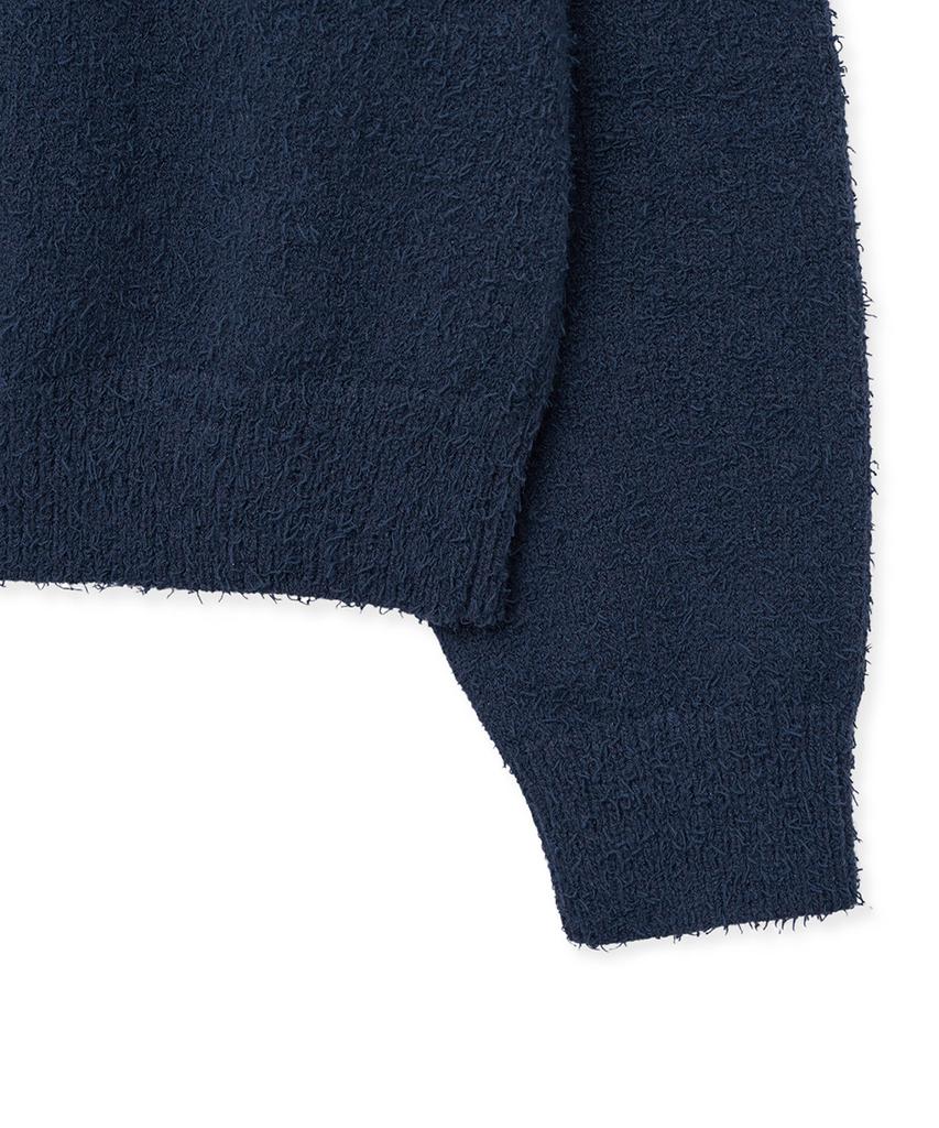 NOIRER Loose Fit Boucle Knit (Navy)