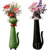 2pcs Cute Cat Shaped Flower Vase for Desk Shelf Decor Gardening Gift Home Decor