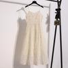 Women's Sleeveless V-neck Slim Elegant Jacquard Midi Dress Fashion Summer Dress