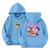 Child Fashion Lightweight Long Sleeve Pullover With Pockets  Print Hoodie