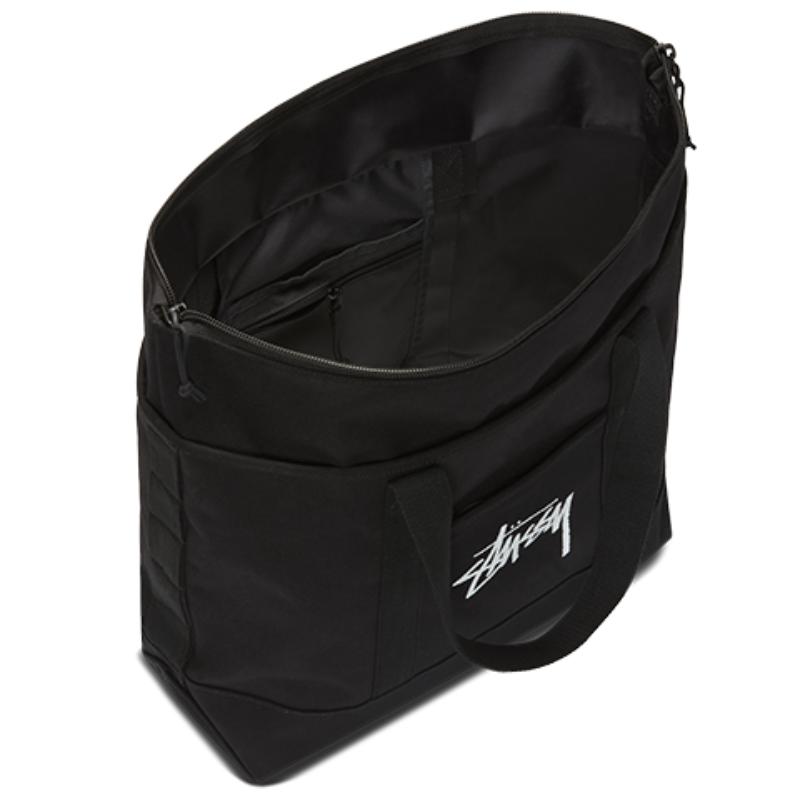 Nike Stussy Kollaboration Baumwolltasche Einkaufstasche Reisetasche Handtaschen Unisex Schwarz Lässig CZ1521-010