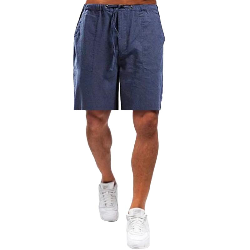 1Pc Streetwear Breathable Cotton Summer Mens Clothes Soft Men's Shorts Pants Fitness Solid Color