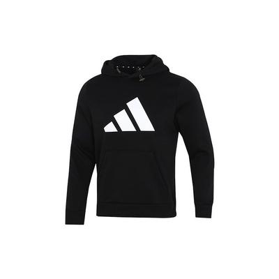 adidas Sudadera de Invierno Essentials Con Logo Grande en el Pecho Sudadera para Hombre Negra H46512