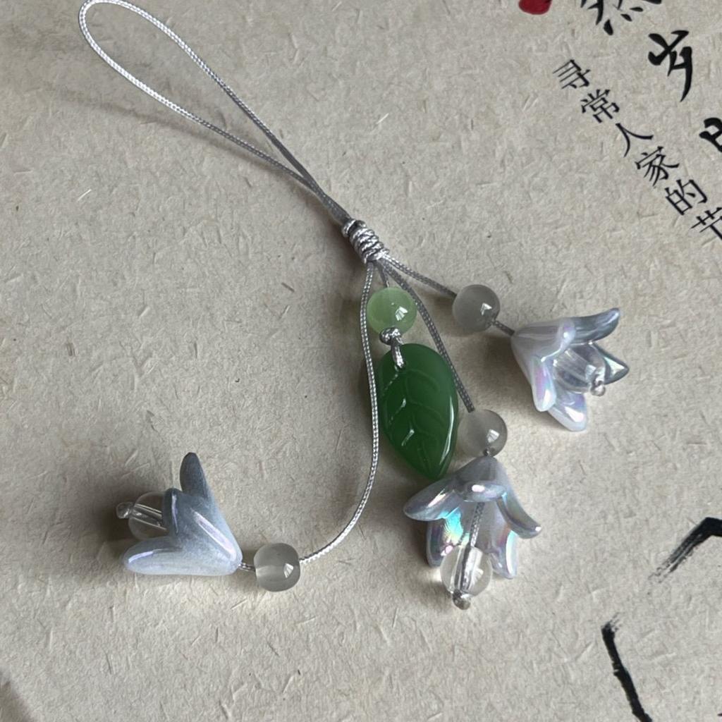 Acrylic Lily Phone Pendant Cute Charms Handmade DIY Cases For iPhone 16 Tiny Accessories Ins Korea Kawaii Original Keychain