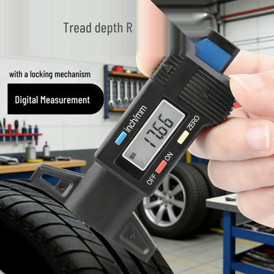 Electronic Tire Tread Depth Gauge with Digital Display and High-Precision Measurement