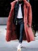 Men's Thick Winter Suede Long Coat