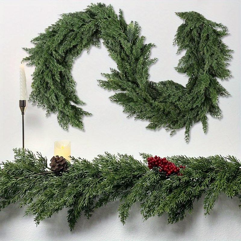 1Pcs Christmas Cedar Pine Garlandsartificial Cedar Garlandmantlewallindooroutdoor Christmas Decorations