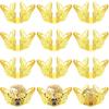 100 Pcs Gold Butterfly Truffle Wrappers Paper Cupcake Dessert Liners Candy Cupcake Tray Wrappers Mini Square Baking Cups for Chocolate Baby Shower