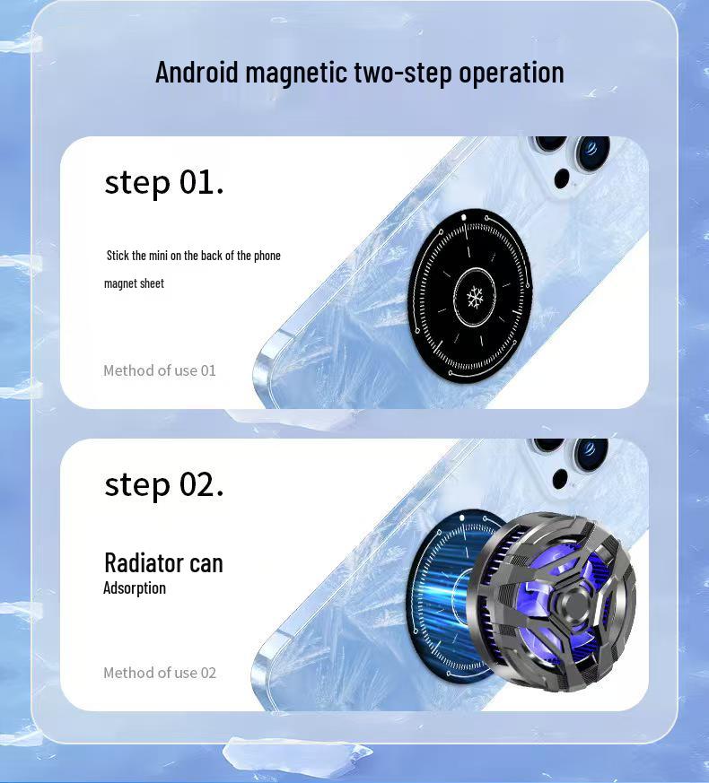 S25 Magnetic RGB Phone Cooler with Type-C Silent Semiconductor Refrigeration