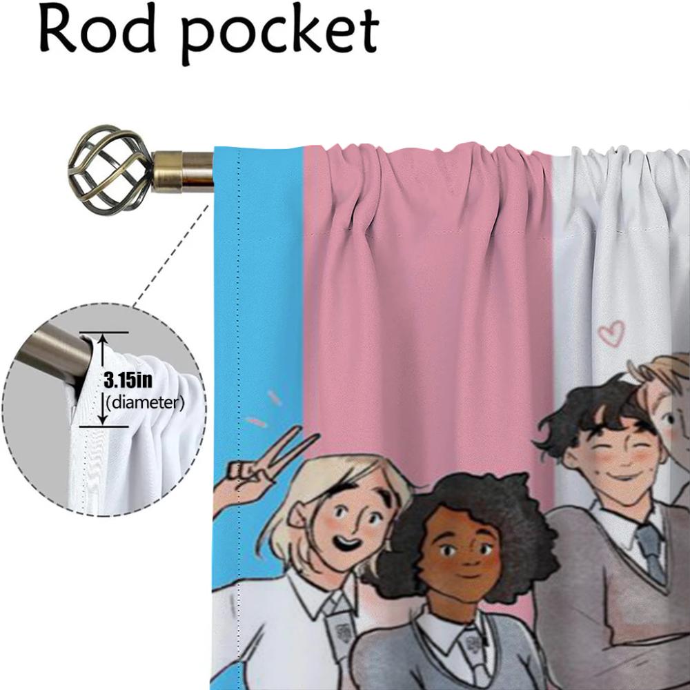 Heartstoppers Curtains for Bedroom Anti-mosquito Curtains 2 Pieces Blackout Curtain Shades Living Room Curtain Partition Kitchen