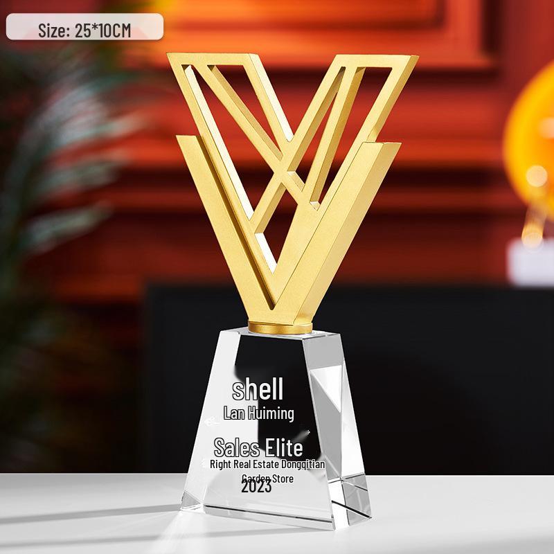 Gold, Silber, Bronze Sternburst Verdrehte Säule Trophäe - Firmen Gedenkpreis