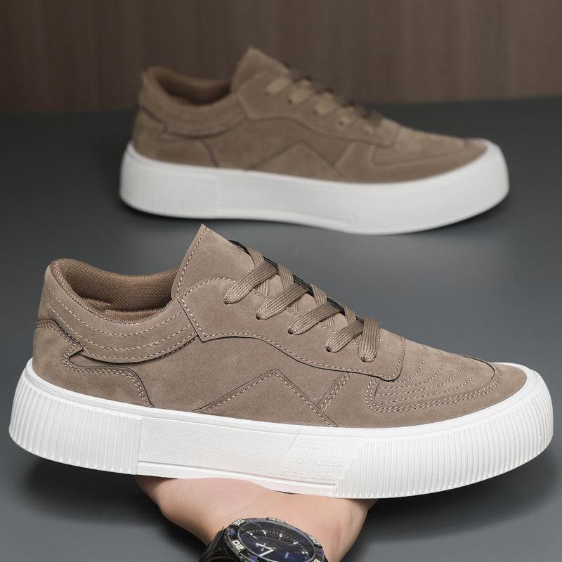 Men's Vulcanized Shoes Fashion Casual Sneakers Lace Up Platform Shoe High Quality Suede Casual Shoes for Men Sneakers Man Shoes