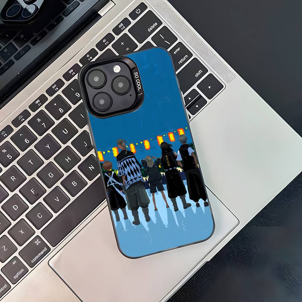 Tokyo Revengers Cool Phone Case For iPhone 17,16,15,14,13,12,11,Pro,XS,Max,Plus,Mini,SE4,E Black Matte Shockproof Cover