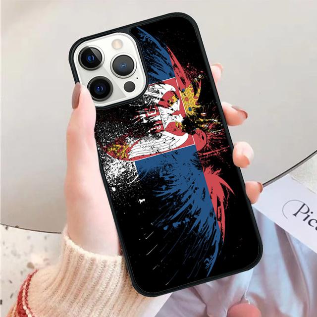 Flag of Serbia Serbian Phone Case for iPhone 17 Air 16 15 14 12 13 PLUS 11 PRO MAX Back Fundas Coque Cover Shell