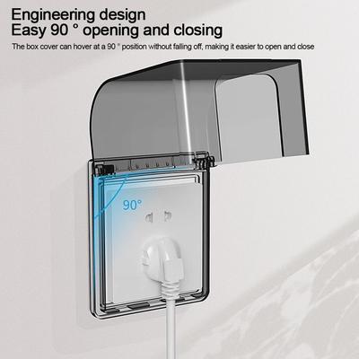 Wall-mounted Switch Protective Cover Plastic Self-Adhesive Enlarged Protection Socket 86 Type Splash-Proof Box Wall