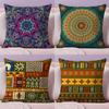 Ethnic Retro Bohemian Cushion Cover Soft Short Plush DoubleSided Printing Home Decor Machine Washable Pillow Case Gift