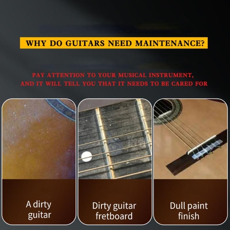 Comprehensive Acoustic Guitar String Care with Natural Lemon Oil for Fretboard Protection Cleaning and Portable Use