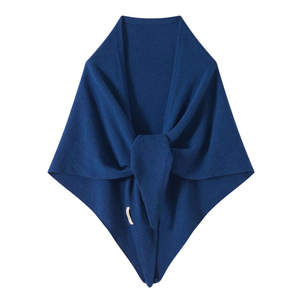 100% Wool Triangle Scarf Shawl Women Winter Warm Knitted Wrap Neck Scarf Oversized Soft Pashmina for Cold Weather Outdoor [75x187cm]