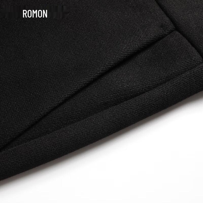Romon Men's Thickened Wool Blend Business Casual Trousers
