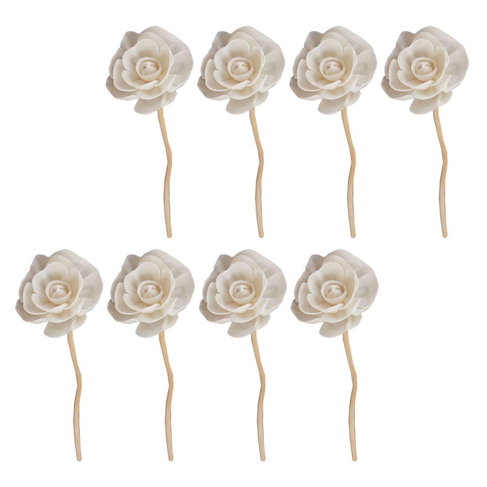 8 Pcs Air Freshener Rattan Sola Flower Office Fragrance for Man Rattans Wooden Perfume Diffuser Essential Oil Sticks