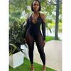 INS European and American Sexy Hollow out See-through Tight Jumpsuit Fishnet Clothes Female Sexy Jumpsuit Bodysuit