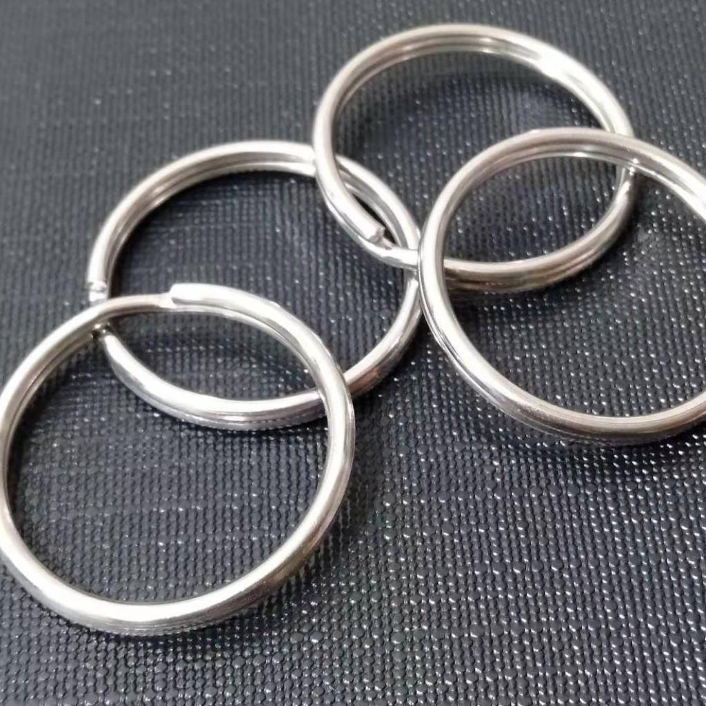 Bright Nickel Polished Stainless Steel Lobster Clasp Keyring Set with Pendant Hardware Accessories