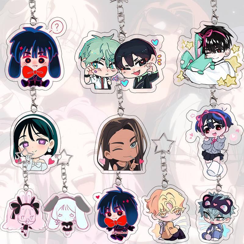 Alien Stage Acrylic Keychain Set Kawaii Exquisite Student Mizi Ivan & Till Luka Keyring Bag Pendant Charms Ivan Festival Gift