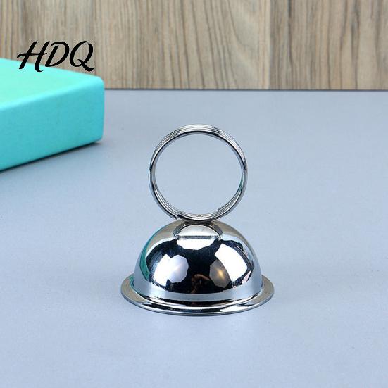 Electroplated Card Stand Table Number Holder Metal Place Foodservice Split-Ring Style Solid