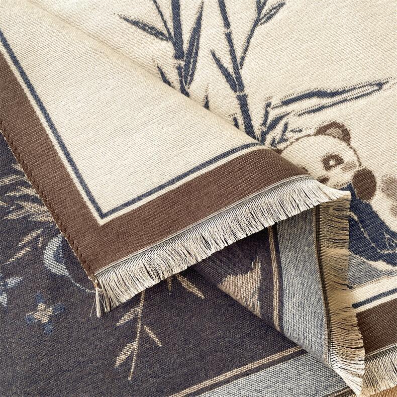 Panda Style Women's Imitation Cashmere Jacquard Tassel Shawl