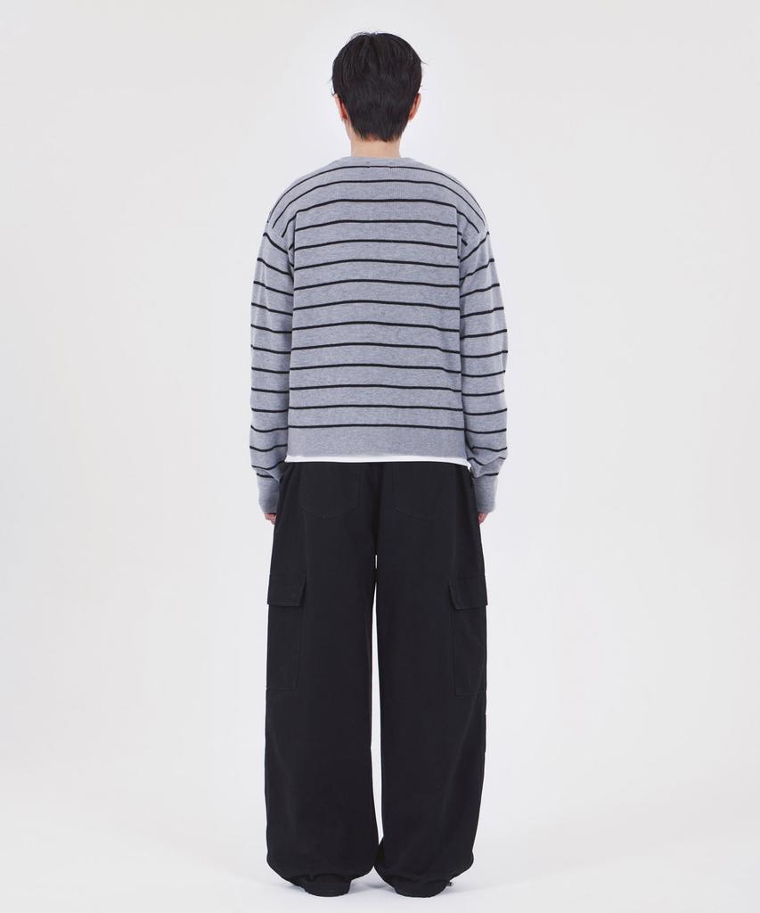 GLW Washed Pocket Parachute Cargo Pants Black