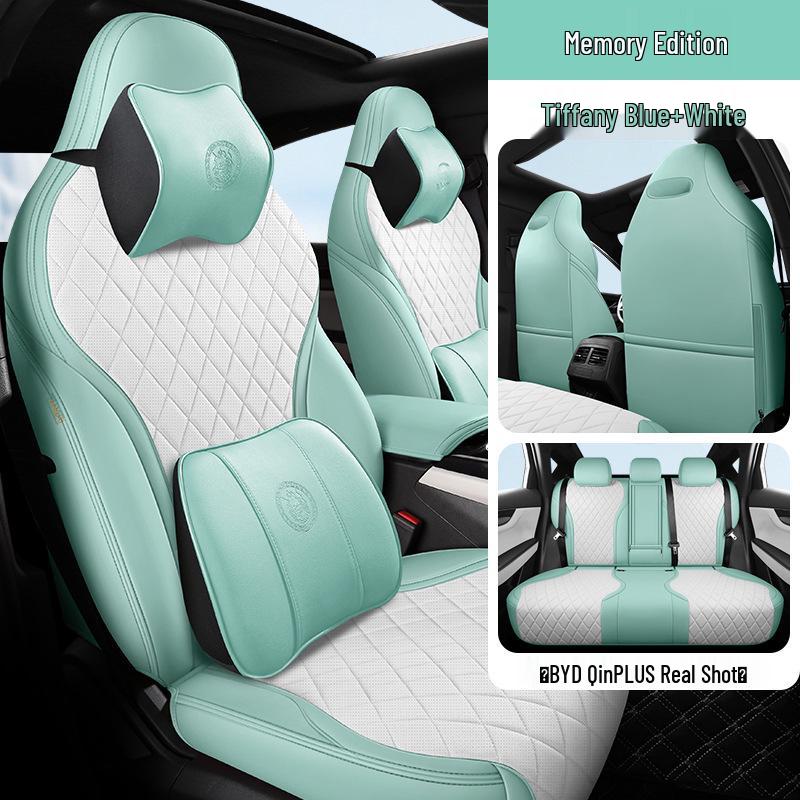 BYD Qin PLUS Sedan Leather Seat Cover: 5-Seat, All-Season, Full Coverage