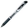 Pentel EnerGel Gel Ballpoint Pen, Cap Type, 1.0mm, Silver Barrel, Black, 10 Pens