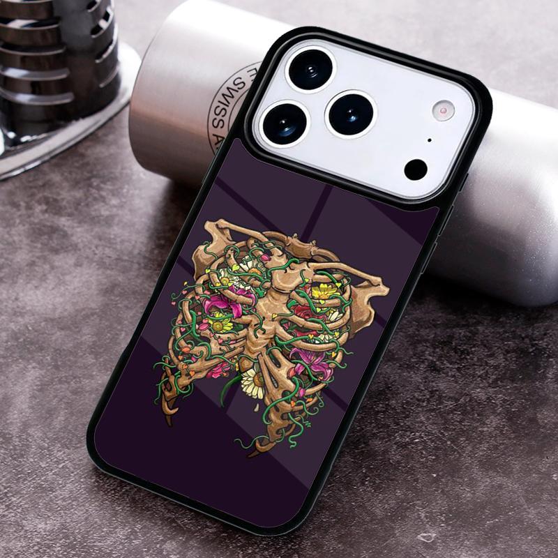 HUMAN ANATOMY heart flower Phone Case for iPhone 17 16 15 Pro Max Air 14 13 12 11 Plus Shockproof Cover