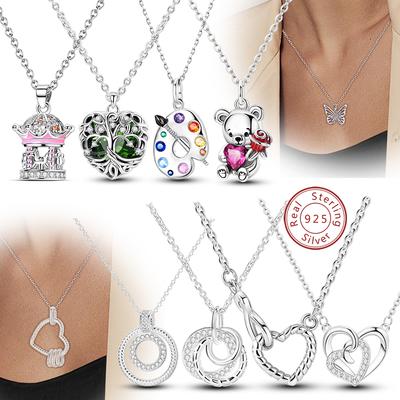 Necklace Copper Butterfly Love Heart Bear Classic Simple Adjustable Necklace For Women Girl Fashion Jewelry Gifts