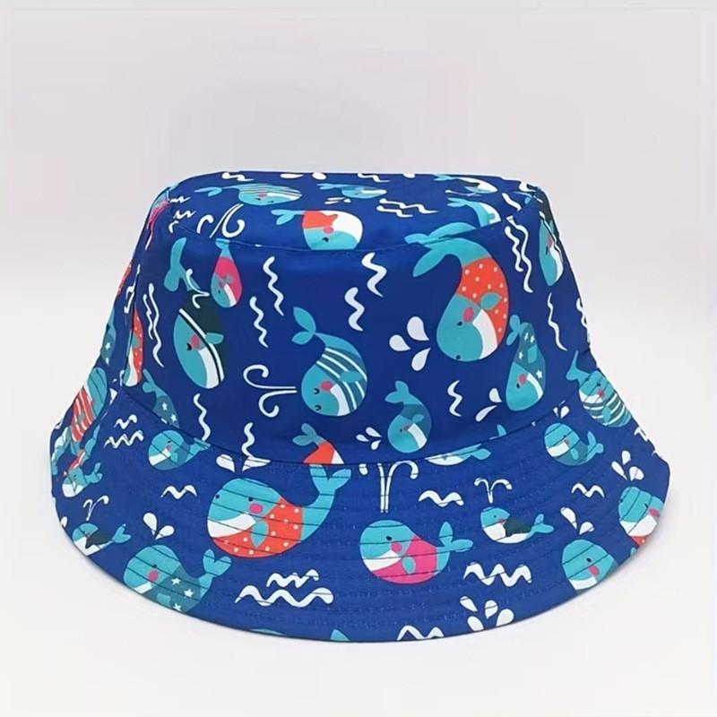 Spring Summer Flower Leaf Print Fisherman Hat With Sunshade For Casual Wear