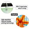 Starfish Decorative Shower Curtain Bathroom Set - Machine Washable, With 12 Hooks, Including Toilet Seat Cover And Bathtub Mat