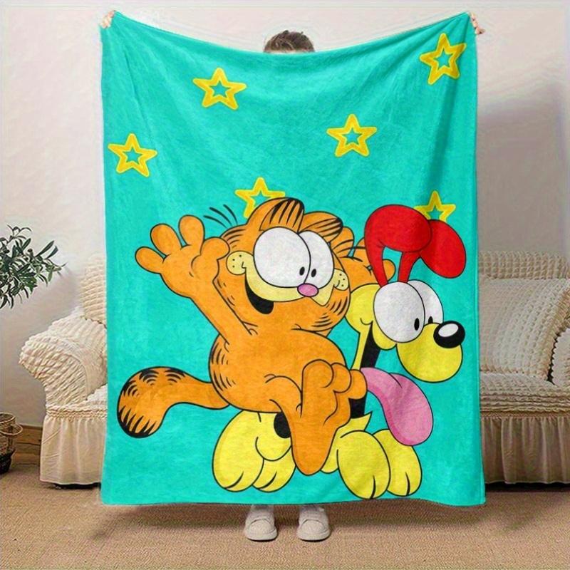 1pc, Garfield & Odie Throw Blanket, Soft Blanket for Couch, Bed, Travel, Camping, Car, Beach, Office Nap, Perfect Gift for FriendsA060