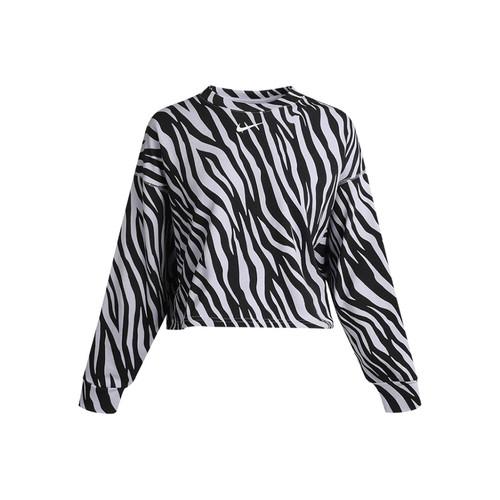 

Nike Женская повседневная худи с принтом зебры, черная L чёрный