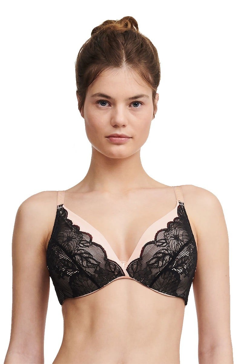 

Бюстгальтер із ущільненою чашкою Chantelle (95725) 75C прозорий колір чорний
