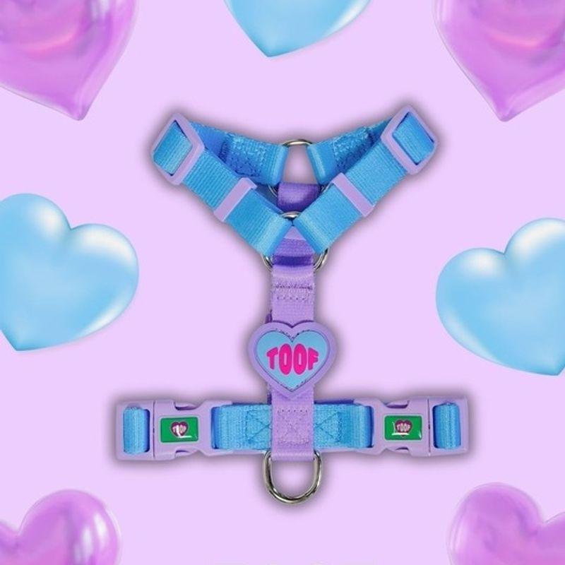 TOOF HEART LOGO H HARNESS - BL/PP